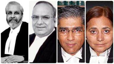 (L-R) former Supreme Court judge Madan B Lokur; Justice A.K. Patnaik (former Judge, Supreme Court of India); Justice Badar Durrez Ahmad (former Chief Justice, Jammu & Kashmir High Court);
 Justice Rekha Sharma (former Judge, Delhi High Court)