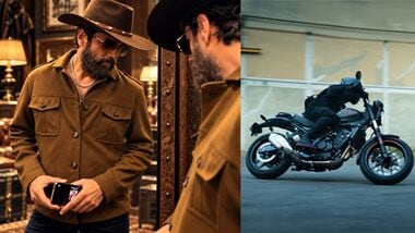 Fardeen Khan and his new Royal Enfield Guerrilla 450 Apex.