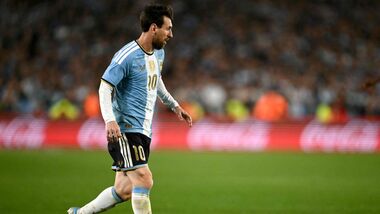 Argentina forward Lionel Messi in action during his team's friendly against Benin in Buenos Aires on Tuesday.