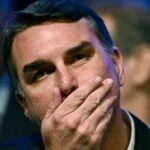 (FILES) Brazil's right-wing presidential candidate and Senator Flavio Bolsonaro gestures during a press conference in Brasilia on August 5, 2026. (Photo by Evaristo Sa / AFP)