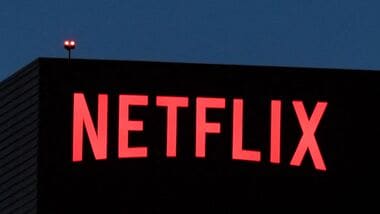 The Netflix logo is seen on the Netflix, Inc. building on Sunset Boulevard in Los Angeles, California.