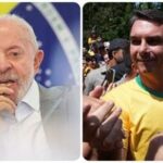Brazil's President and presidential candidate Luiz Inacio Lula da Silva (L); Brazilian presidential candidate Flavio Bolsonaro of the Liberal Party (PL)
