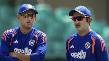 India head coach Gautam Gambhir (Right) paid tribute to outgoing BCCI chief selector Ajit Agarkar (Left).