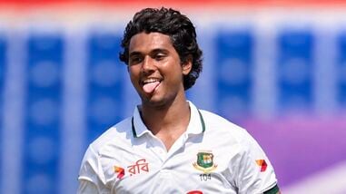 Hasan Mahmud took a hattrick against Afghanistan in the one-off Test en route to his five-wicket haul in the one-off Test in Abu Dhabi.