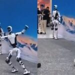 When humanoid robot fell during kung fu demo in China losing part of leg after failed side flip - What went wrong?