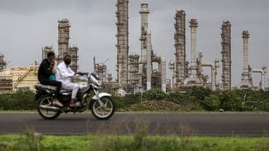 The Reliance oil refinery in Jamnagar, India. (Bloomberg)