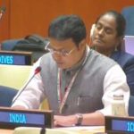 BJP MP Biplab Kumar Deb addressing the United Nations General Assembly.