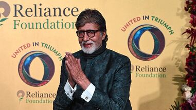 Bollywood actor Amitabh Bachchan attends the United in Triumph felicitation event hosted by the Reliance Foundation to honour the country's national cricket teams in Mumbai on January 5, 2026. (Photo by SUJIT JAISWAL / AFP)