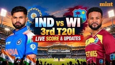 IND vs WI Live Score, 3rd T20I: India take on West Indies in Indore.