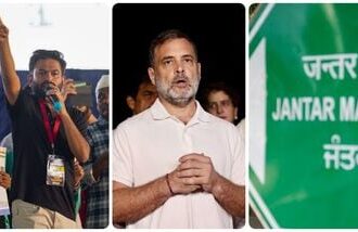 Delhi protest today: CJP founder Abhijit Dipke, Congress leader Rahul Gandhi