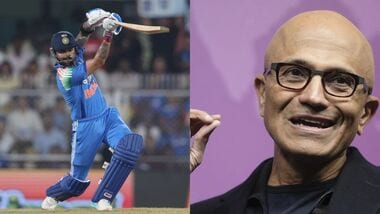 Microsoft CEO Satya Nadella (Right) welcomed former India captain Virat Kohli to LinkedIn.