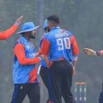 Kuwait defeated Bahrain by six wickets to go atop the standings in the ICC Men's T20 World Cup 2028 Asia Qualifier match on Friday.