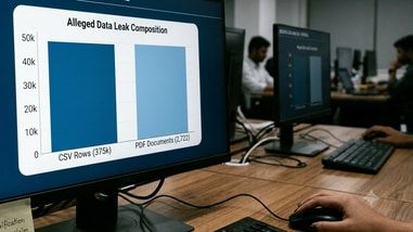 The threat has reportedly described it as the first release of the dataset. However, the claim does not disclose the source of the allegedly leaked information. (AI-generated Image for representational purposes only)