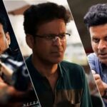 Manoj Bajpayee in stills from Gajab Raat, Despatch, and The Family Man.