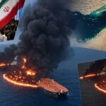 Iran says supertanker carrying 2 million barrels of crude catches fire after hitting naval mine in Strait of Hormuz(Image complied using AI)