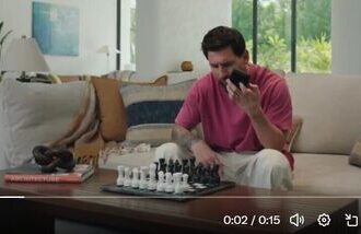 Lionel Messi in the ChatGPT ad.