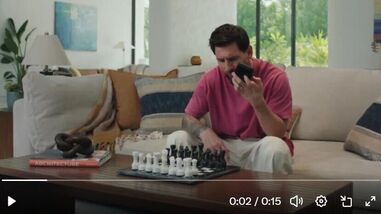 Lionel Messi in the ChatGPT ad.