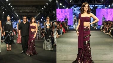 Nitanshi Goel walked as showstopper for designer Suneet Varma at Lakme Fashion Week 2026.