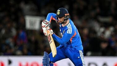 India's Vaibhav Sooryavanshi bats during the second T20 cricket international between New Zealand and India in Christchurch, New Zealand, Saturday, Oct. 24, 2026. (John Davidson/Photosport via AP)