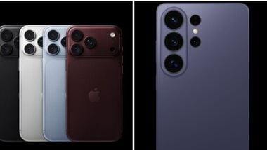 On the specifications listed, Samsung stands out for privacy, zoom and weight, while the iPhone stands out for professional video capabilities, maximum storage and claimed video playback endurance.