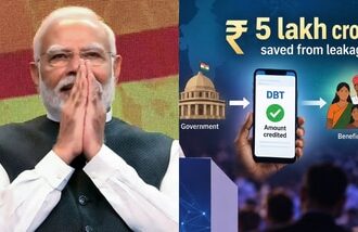 PM Modi said the government had been able to prevent nearly  ₹5 lakh crore from going into the wrong hands through the use of digital systems for direct transfers.
