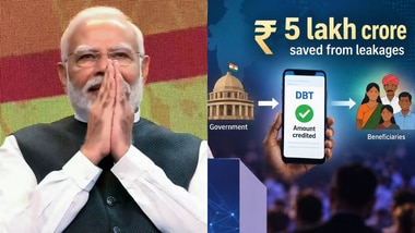 PM Modi said the government had been able to prevent nearly  ₹5 lakh crore from going into the wrong hands through the use of digital systems for direct transfers.