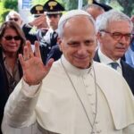 Pope Leo arrives at Gemelli Hospital ahead of the pontiff's surgery to remove a lung nodule, in Rome, Italy, October 13, 2026.