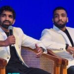 Asian Games 2026 medalists during a felicitation ceremony at the launch of Pro Wrestling League Season 6, in New Delhi.