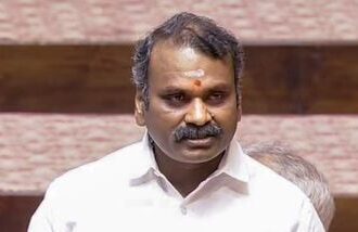 File photo of L Murugan speaking in the Rajya Sabha during the Monsoon session of Parliament