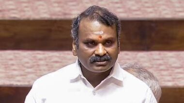 File photo of L Murugan speaking in the Rajya Sabha during the Monsoon session of Parliament