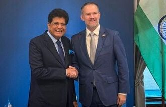 In this image posted on Oct. 1, 2026, Union Commerce and Industry Minister Piyush Goyal during a meeting with United States Trade Representative Jamieson Greer, on the sidelines of the G20 Trade Ministers' Meeting, in Milwaukee, Wisconsin, USA. (@PiyushGoyal/X via PTI Photo)