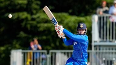 Vaibhav Sooryavanshi in action for India during the 2026 Asian Games that took place recently in Aichi-Nagoya, Japan.