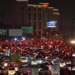 Gurugram: Traffic congestion on the Delhi-Gurugram Expressway