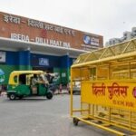 Delhi CJP protest: Barricades outside the Dilli Haat INA metro station following continued demonstration calls by the Cockroach Janta Party (CJP) demanding the resignation of Chief Election Commissioner (CEC) Gyanesh Kumar, in New Delhi, Sunday, Oct. 11, 2026.