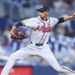 Ray Kerr #62 of the Atlanta Braves pitches against the Miami Marlins in the first inning of the game at loanDepot park on September 25, 2026 in Miami, Florida.