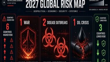 The map, last updated in September 2026, assesses security based on factors including crime, conflict, healthcare, natural disasters, infrastructure, political stability, civil unrest and terrorism. (AI-generated Image for representational purposes only)