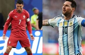 Cristiano Ronaldo (Left) has beaten his long-time rival Lionel Messi to clinch the inaugural Ballon d'Or Of All Time award.