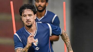 India vs Uruguay Live Score, FIFA friendly: India's Ryan Williams during a training session.