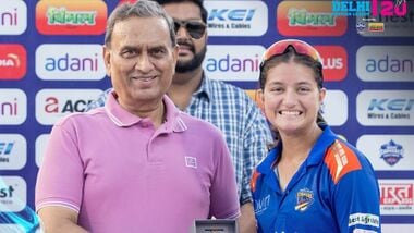 Samaira Raghav (R) played for North Delhi Strikers in Women's Delhi Premier League 2026.