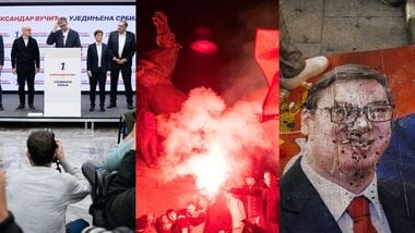 Former Serbian President Aleksandar Vucic conceded defeat in a snap parliamentary vote