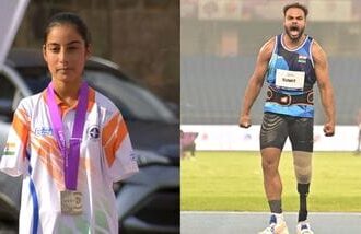 Sumit Antil (R) and Sheetal Devi are among the India's medal hopefuls at the Asian Para Games 2026.