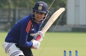 India vs Zimbabwe Live Score, 1st WODI: Smriti Mandhana during training.