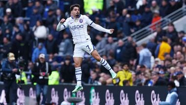 Chelsea's Pedro Neto celebrates scoring their second goal