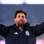 Soccer Football - International Friendly - Argentina v Benin - Estadio Monumental, Buenos Aires, Argentina - October 6, 2026 Argentina's Lionel Messi acknowledges fans following his final international match.