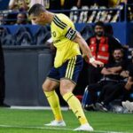 Al Nassr's Cristiano Ronaldo celebrates scoring their first goal.
