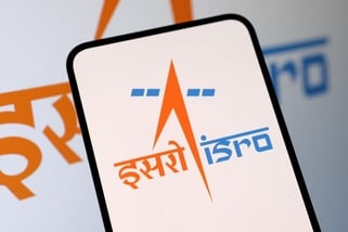ISRO logo is seen in this illustration taken on March 10, 2025.