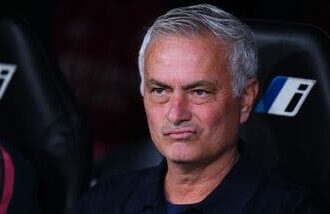 Real Madrid's head coach Jose Mourinho sits on the bench during the Spanish La Liga soccer match between Real Madrid and Rayo Vallecano