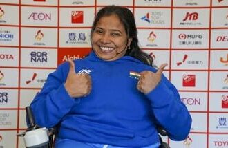 India's Suvarna Raj clinched the gold medal in the women's F54 discus throw at the Asian Para Games with a best effort of 15.66m.