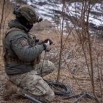 File photo of a Ukrainian serviceman of 47th brigade prepares a Starlink satellite internet systems at his positions at a front line, amid Russia's attack on Ukraine, near the town of Avdiivka, recently captured by Russian troops in Donetsk region, Ukraine February 20, 2024.