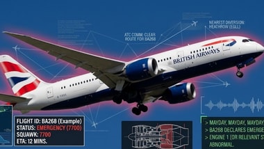 British Airways flight to Chicago declares emergency after plunging 28,000 feet. (AI-generated)